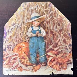 Vintage Jessie Wilcox Smith Magazine Cover Cutout – Thanksgiving